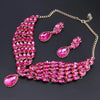 Green Crystal Statement Necklace Earrings Set Gold Color Jewelry Sets Indian Bridal Wedding Costume Jewellery - Image 10