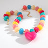 Acrylic Oval Round Beads Heat Pendant Necklace Boho Irregular Geometric Beaded Choker Necklaces Party Jewelry Gifts - Image 4