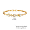 Cubic Zirconia Chain Tennis Bracelet Women, Gold Plated CZ Link, Elegant Sparkling Stackable Statement Wrist Jewelry Gift - Image 18