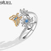 Cute Happy Cat Fidget Spinner Rings Rotate Freely for Women Metal Copper Knuckle Ring Wedding Jewelry - Image 11