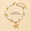 Beach Anklet for Women Bohemian Starfish Pendant Chip Stone Adjustable Gold Silver Multicolor Summer Vacation Jewelry - Image 3
