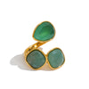 Stainless Steel Colorful K9 Crystal Open Adjustable Ring Golden Pvd Plated Finger Jewelry - Image 8