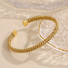 Gold Plated Stainless Steel Mesh Braid Bracelets Bangle for Women Men Simple Open Cuff Bracelet Classic Watchband Wrist Jewelry - Image 8