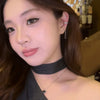 Zakol Korean Crystal Tassel Non-Piercing Cuff Ear Clip Earring For Women Shiny Rhinestone Cartilage Piercing Jewelry - Image 5