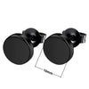 3MM-10MM Punk Small Black Round Stainless Steel Men's Stud Earrings For Women Minimalist Piercings Ear Jewellery Y2k Accessories - Image 11