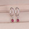 French Style Round Water-Drop Earrings for Women Stainless Steel Dangle Pendant Earrings Wedding Couple Ear Jewelry - Image 8
