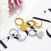 Asymmetric Stainless Steel Gold Color Sun Moon Pendant Drop Earrings For Women Shiny Zirconia Earrings Jewelry - Image 3