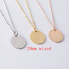 10Pcs 20mm 25mm Stainless Steel Mirror Polish Necklace Pvd Plating Round Disc Pendant Neckalce For Women's Jewelry - Image 8