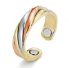 99.99% Copper Magnetic Rings Tricolor Cuff Therapy Ring Adjustable Ring magnetico terapeutico Three color open ring - Image 7