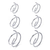 20G Titanium Double Hoop Nose Rings 6/8/10mm Small Spiral Piercing Jewelry for Women Men - Image 8