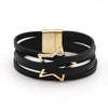 Handmade Star Pattern Imprint Hollow Charm Leather Bracelets for Women Multilayer Wrap Bracelet Bangle Unisex Jewelry Gifts - Image 1