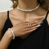 Simple Wave Style Jewelry Sets for Women Chocker Necklace Earrings Bridal Wedding Party Jewelry Sets - Image 14