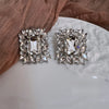 2 Pcs Rhinestones Square Leaf Multi-layer Necklaces Europe American Exaggerated Chokers Necklaces Collarbone Jewelry Sets K - Image 5