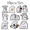 3-10pcs/Set Classic Cartoon Characters Enamel Pin Brooch for Woman Metal Pin Badge Shirt Brooches for Men Woman Jewelry Gifts - Image 10