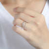 Silver Elegant Double Layers Rhinestone Open Adjustable Rings Women Jewelry Rose Gold Zircon Resizable Ring - Image 5