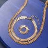 3pcs Set Gold Color Ears of Wheat Necklace Bracelet Ring Set for Women Simple Personality Jewelry Accessories Gift - Image 5