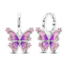 Butterfly Hoop Earrings with Colorful Cubic Zirconia - Image 10