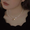 Freshwater Pearl Romantic Love Heart Gold Female Jewelry Set For Women Necklace Bracelet - Image 3