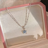Shiny Blue Crystal Star Pendant Necklace for Women Girls Aesthetic Y2K Emo Zircon Charm Sweet Jewely Accessory Gift - Image 2
