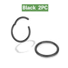 Minimalist Stainless Steel Hoop Nose Ring and Cartilage Earring 18G in Gold Silver and Black - Image 8