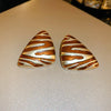 Vintage Triangular Stud Earrings for Women Girls Striped Zebra Drip Oil Earring Party Gifts Jewelry Accessories - Image 7