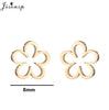 Bohemia Cute Flower Earrings for Women Golden Color Stainless Steel Earrings Daisy Wedding Jewelry Gifts - Image 3