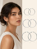 316L Stainless Steel Large Circle Huggie Hoops Classic Big Hoop Earrings 25mm to 70mm Gold Silver Color - Image 2
