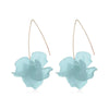 1Pair Designs Multicolored Resin Flower Long Earrings Bohemia Handmade Petal Dangle Earrings For Women Gift - Image 13