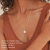 Y-Shaped Stainless Steel Necklace Gold Color Jewelry Rectangle Link Chain Choker Freshwater Pearl Pendant Necklace - Image 2