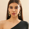 PuRui Ccb O Shape Link Chunky Drop Earrings for Women Removable Pendant Earrings Statement Jewelry Ladies Party - Image 1
