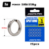 Jigging Pro Stainless Steel Split Rings Fishing Connectors Snap Rings 10/15Pcs Heavy Duty Saltwater Fishing Accessories - Image 10