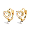Hollow Zircon Heart Earrings For Women Stainless Steel Gold Color Heart Earring Wedding Couple Jewelry Gift - Image 16