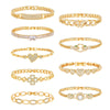 Pave Cubic Zirconia Chain Bracelet for Women, Simple Gold Plated Dainty Jewelry Gift - Image 4