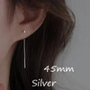 Dangle Earrings For Women Geometric Ball Long Tassel Chain Drop Silver Color Earring Minimalism Ear Line Kpop Jewelry - Image 9
