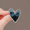 Crystal Heart Brooches Pins For Women 2-color Sparkling Pretty Love Party Casual Brooch Gifts - Image 1