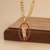 Personalized Colorful Zircon Necklace Design, Light, And Versatile, Madonna Necklace - Image 5