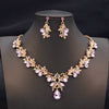 Colorful Waterdrop Necklace and Earring Set with Multiple Stone Colors - Image 16