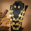 Summer Beach Vacation Jewelry Set Bohemian Round Wooden Bead Handmade Beaded Multilayer Long Necklace And Earrings For Women - Image 3