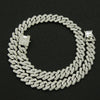 Men Cuban Link Iced Out Necklace 14MM width Rhinestones Chain Rapper CZ Cuban Chain Necklace Hip Hop Birthday Jewelry - Image 4