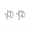 Hip Hop Cubic Zirconia Xo Letter Pendant Earrings Necklace Set for Men and Women Jewelry - Image 8