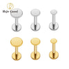 Titanium Circle Dot Flat Disc Stud Earring 16G Round Disc Cartilage Helix Tragus Earlobe Nose Stud Jewelry - Image 1