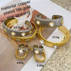 European and American -Selling Retro Exaggerated Copper Gold-Plated Micro-Inlaid Zirconia Open Bracelet for Women - Image 2