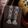 Retro Ethnic Silver Color Turkish Jhumka Earrings For Women Pearl Tassel Classic Carved Indian Earrings Jewelry - Image 14