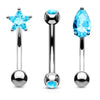 3PCS Heart Eyebrow Piercing Set Crystal Curved Barbell Piercing Flower Rook Earring Bulk CZ Star Eyebrow Ring Pack Daith Earring - Image 23