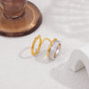 CZ Zircon Stainless Steel Double Layer Chain Ring for Women Gold Plated Tassel Link Ring Hip Hop Jewelry - Image 6