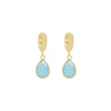 Korea Women Cat's Eye Triangle Stone Pendant Hoop Earrings Small Simple Temperament Female Wedding Jewelry - Image 8