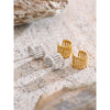 Arrivals Layered Geometric Adjustable Ear Bone Earrings for Women 316L Stainless Steel Ear Clip Jewellery - Image 2