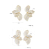 Shiny Micro-set Zircon Leaf Earrings for Women CZ Symmetrical Earring Wedding Jewelry - Image 6