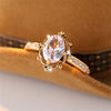 Delicate Female Oval Stone White Zircon Wedding Bands Antique Gold Color Promise Engagement Rings For Women Mothers Day Jewelry - Image 4