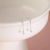Silver Color Inlaid Zircon Clover Tassel Earrings For Women Delicate Chain Pendant Earring Party Jewelry Accessories Gifts - Image 5